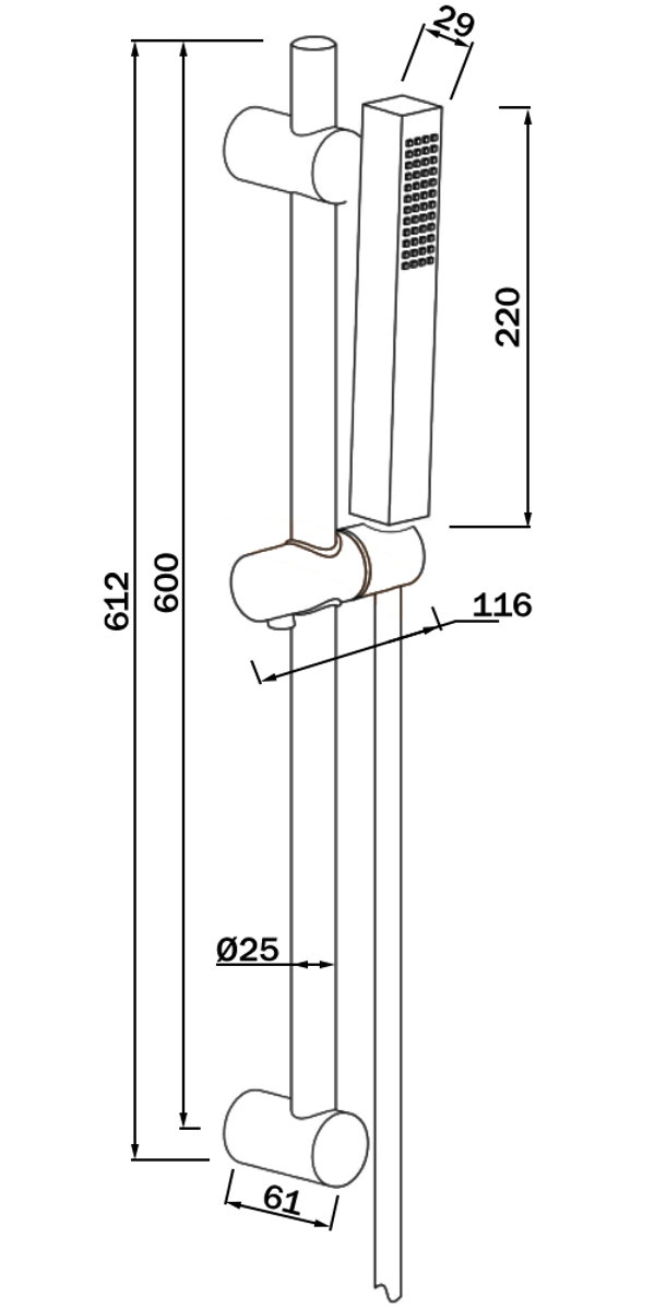 Belfry Bathroom Gold Finishing Shower Set Bathroom Bar Wall Column